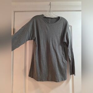 Gray Long Sleeve Top.